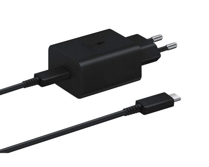 Samsung EP-T4510 Φορτιστής USB-C και Καλώδιο USB-C 45W Power Delivery Μαύρος