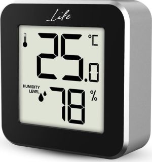 Life Alu Mini Επιτραπέζιο Θερμόμετρo & Υγρασιόμετρo