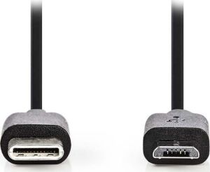 Nedis CCGP60750BK10 USB-C male - micro USB-B male Μαύρο 1m