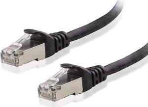 Powertech S/FTP Cat.6e Καλώδιο Δικτύου Ethernet 0.2m Μαύρο