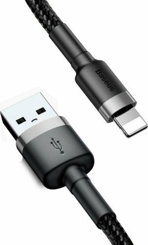 Baseus CALKLF-CG1 Cafule Braided USB to Lightning Cable Μαύρο 2m