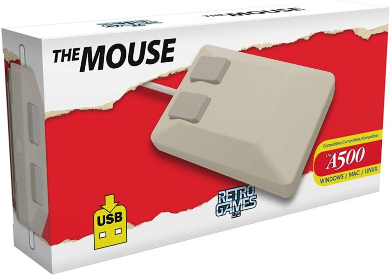 The Mouse (WHITE) - RETROGAMES  A500 Mouse