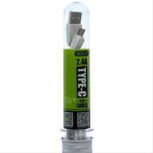 GOLF GC-46 USB-C male - USB-A male Λευκό (1m)