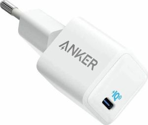 Anker Φορτιστής USB-C 20W Power Delivery Λευκός (PowerPort III Nano) A263322