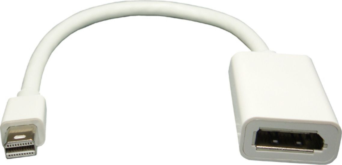 Powertech CAB-DP007 Μετατροπέας mini DisplayPort male σε DisplayPort female White