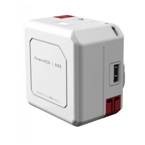 Allocacoc PowerUSB Hub 5000mAh με 4 Θύρες USB-A Λευκό