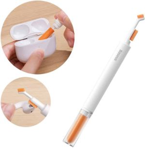 BASEUS ΒΟΥΡΤΣΑΚΙ ΚΑΘΑΡΙΣΜΟΥ ΑΚΟΥΣΤΙΚΩΝ, AIRPODS ΛΕΥΚΟ