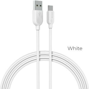 Borofone BX14 USB 2.0 Cable USB-C male - USB-A Λευκό 3m
