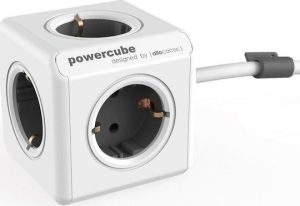 Allocacoc® PowerCube | Extended| Πολύπριζο 5 θέσεων – Γκρι – 1306GY/DEEXPC