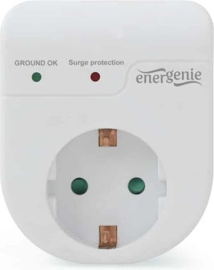 Energenie Μονή Εξωτερική Πρίζα Ρεύματος Ασφαλείας Λευκή