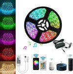 Andowl Q-T168 Ταινία LED RGB 5m με Τροφοδοτικό SMD5050 12V με Τηλεχειριστήριο