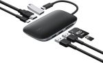 Aukey CB-C68 Docking Station 7-In-1 USB-C Hub with 100W PD