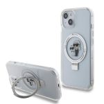 Karl Lagerfeld Magsafe Ringstand Case “Karl & Choupette’s Head” Θήκη προστασίας για iPhone 15 (White – KLHMP15SHMRSKCH)