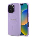 Guess Magsafe “Saffiano Collection” Hard Case Θήκη από δερματίνη –  iPhone 16 Pro (Μωβ – GUHMP16LPSAHMCU)