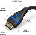 KabelDirekt Ultra High Speed 2m HDMI 2.1 Cable (8K @ 60 Hz, 4K @ 120 Hz) Blue/Black