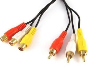 Powertech CAB-R013 Audio Cable 3x RCA male - 3x RCA female 3m