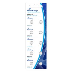 MediaRange Premium Alkaline Coin Cells AG1|LR621|1.5V Pack 10 (MRBAT110)