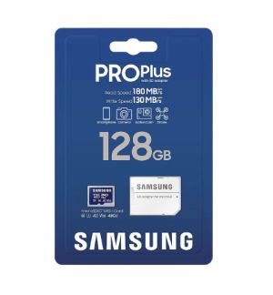 Samsung Pro Plus (2023) microSDXC 128GB U3 V30 A2 UHS-I με αντάπτορα