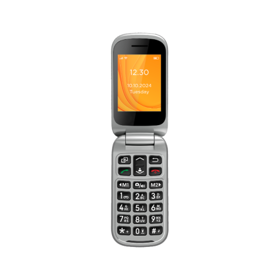 Egoboo Flip 4G Dual SIM Κινητό με Μεγάλα Κουμπιά Μαύρο