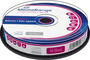MediaRange CD-R 700MB 80 Min 52x Recordable Cake Box x 10 (MR214)