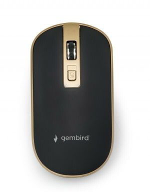 Gembird MUSW-4B-06-BG Ασύρματο Ποντίκι Μαύρο/Χρυσό
