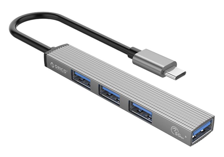 ORICO USB-C hub AH-13, 4x USB ports, γκρι