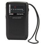 AIWA RS-33 POCKET RADIO WITH EARPHONES BLACK