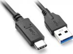 Powertech CAB-UC002 USB 3.0 Cable USB-C male - USB-A male Μαύρο 2m