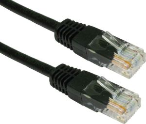 Powertech CAB-N076 U/UTP Cat.6e Καλώδιο Δικτύου Ethernet 5m Μαύρο