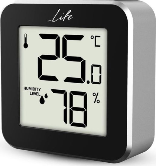 Life Alu Mini Επιτραπέζιο Θερμόμετρo & Υγρασιόμετρo