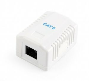 Cablexpert NCAC-1U6-01 Εξωτερική Πρίζα Δικτύου RJ45 Cat6 Λευκό